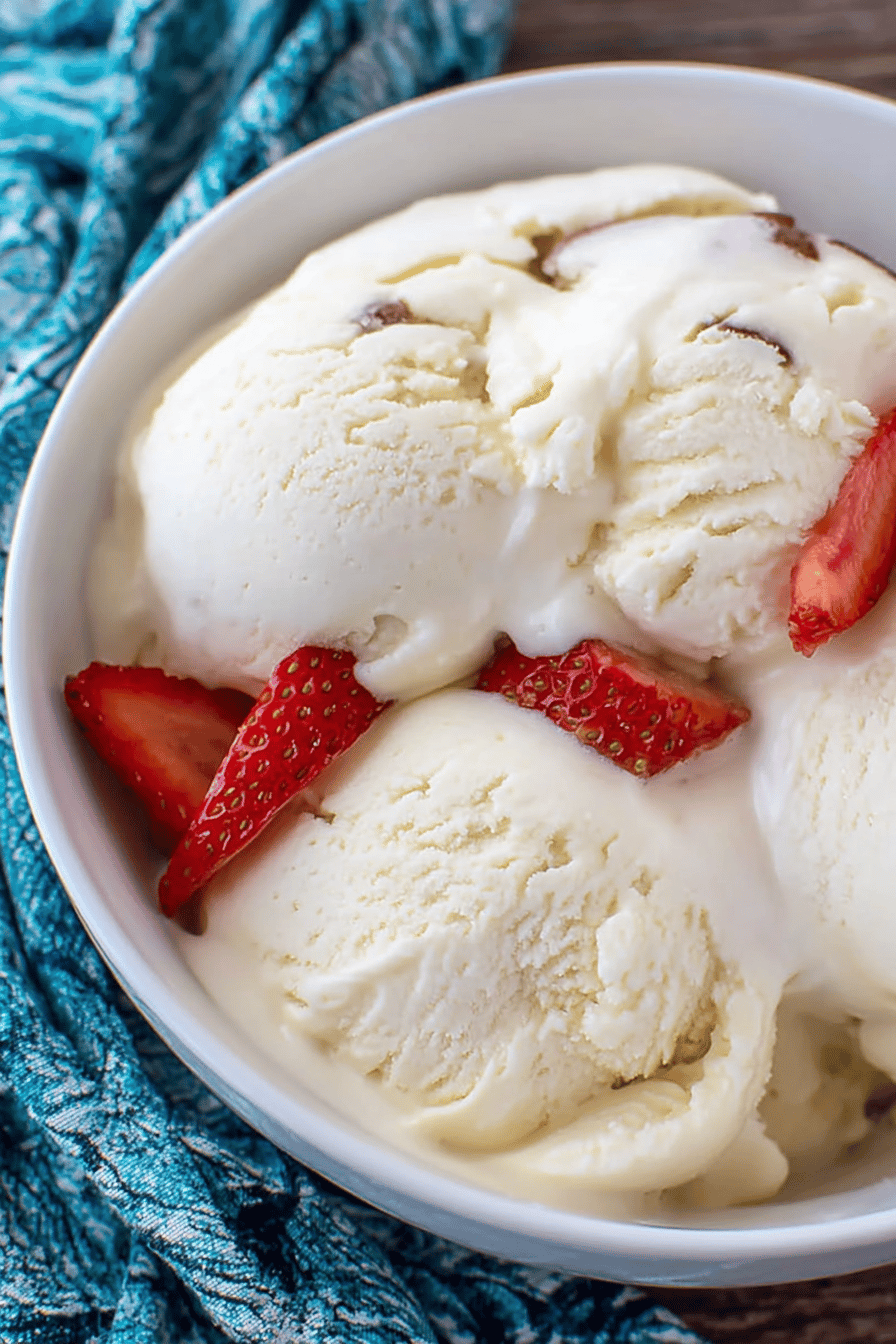 Creamy 5-Ingredient Vanilla Homemade Ice Cream