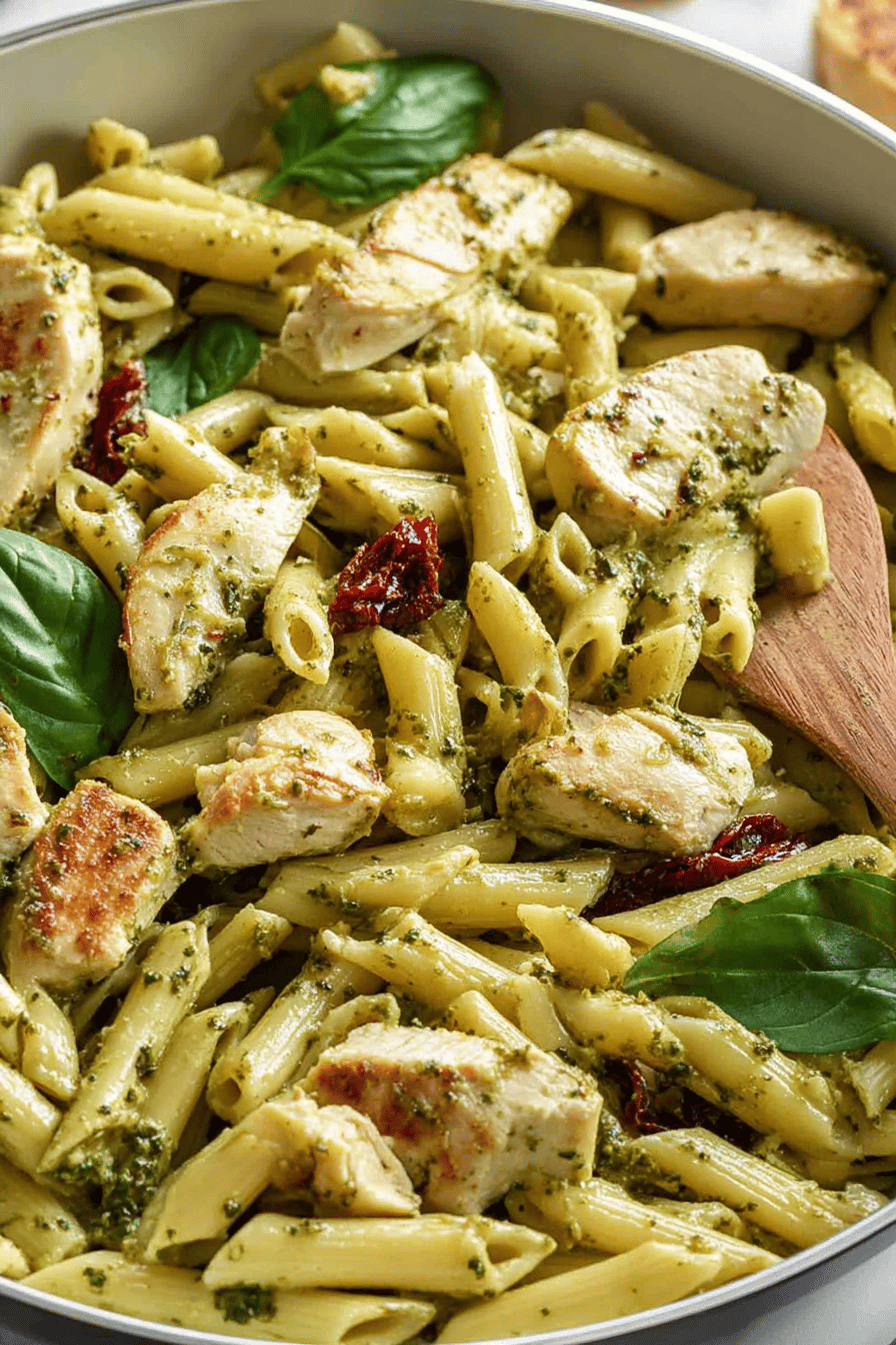 Creamy Chicken Pesto Pasta in Minutes