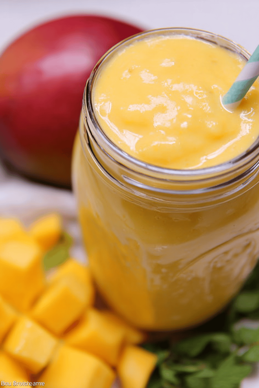 Creamy Frosty Mango Smoothie with Simple Ingredients