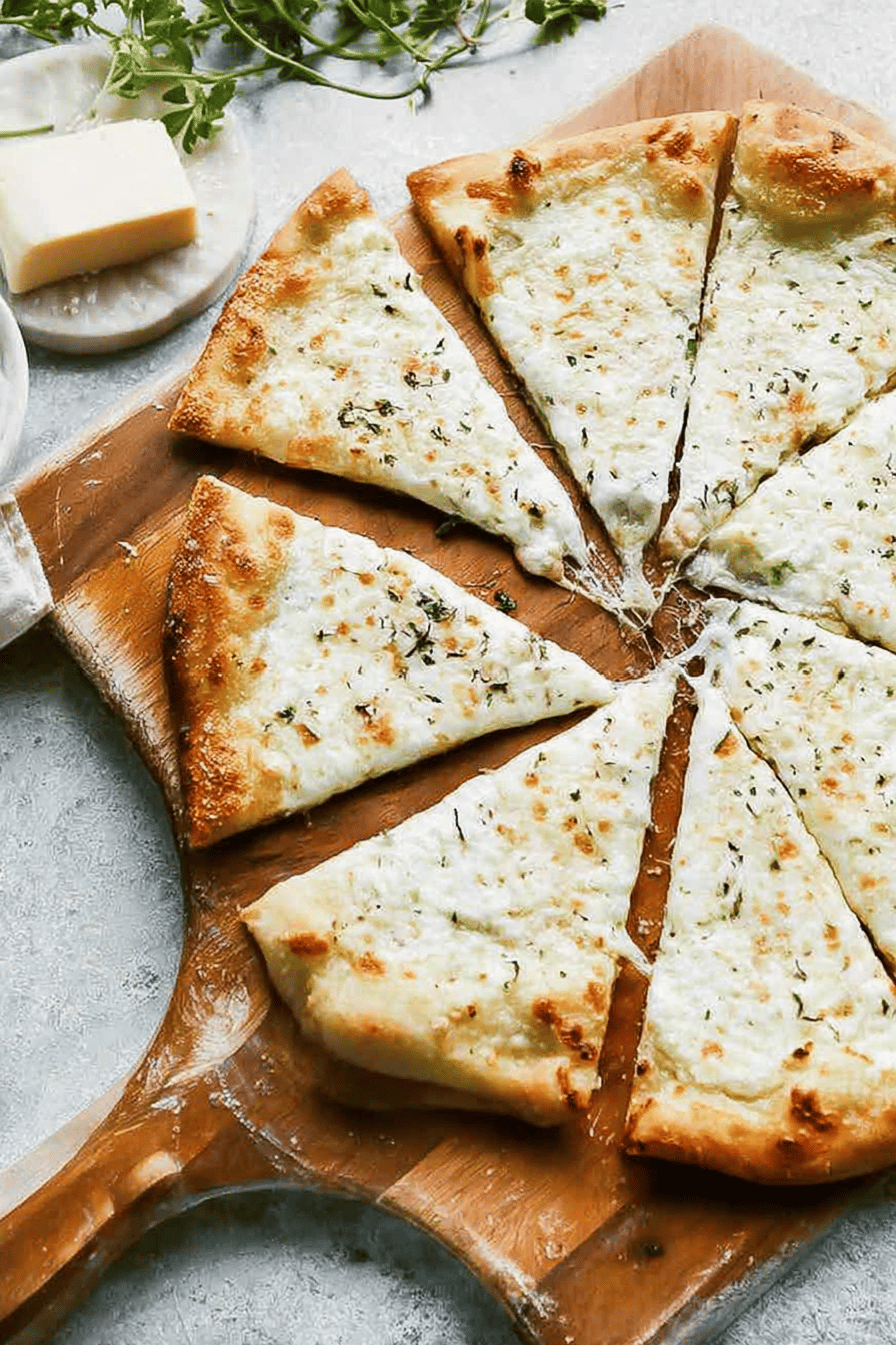 Creamy Garlic Ricotta White Pizza