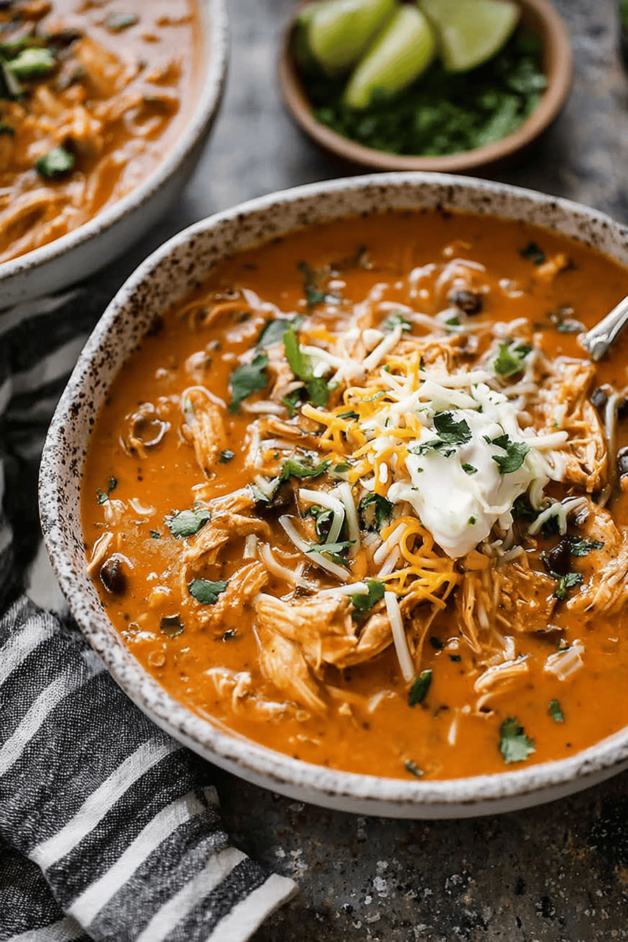 Creamy Instant Pot Chicken Enchilada Soup