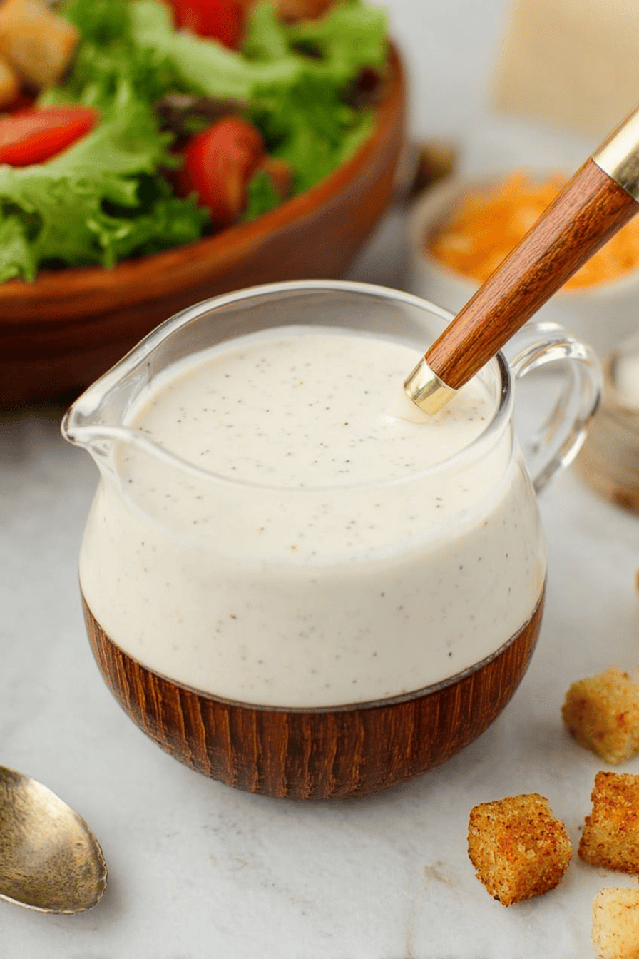 Creamy Parmesan Peppercorn Dressing for Steakhouse Salads