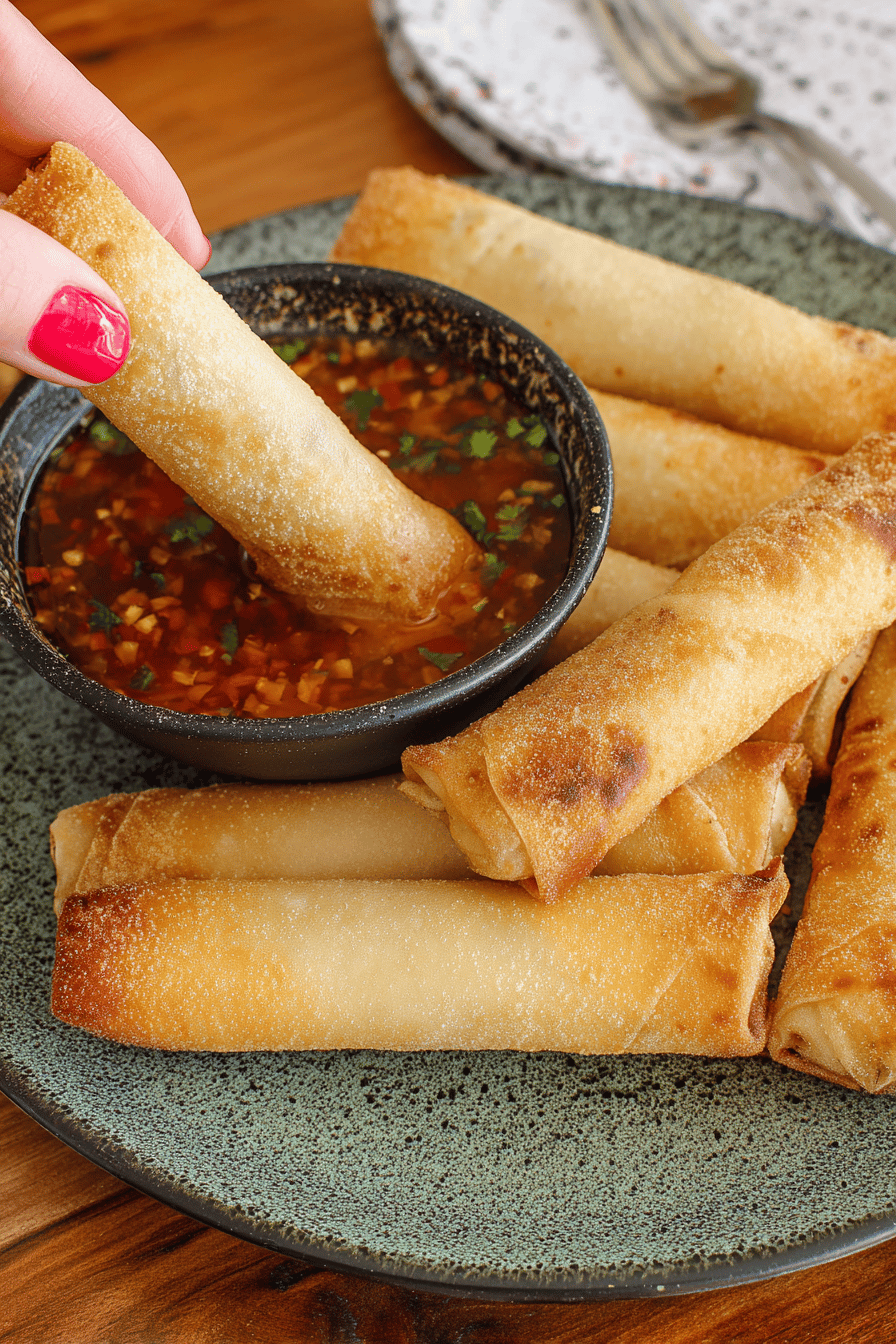 Crispy Air Fryer Lumpia with Pork and Shrimp