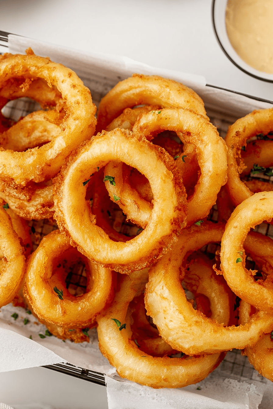 Crunchy Beer Battered Onion Rings Recipe