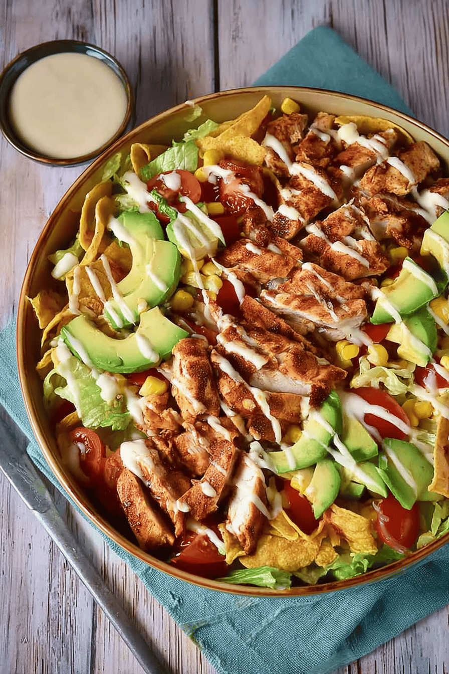 Crunchy Mexican Chicken Rice Salad