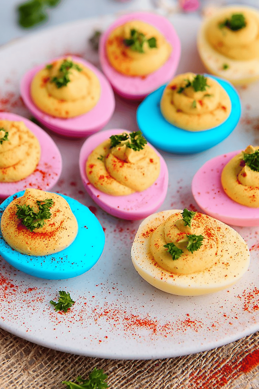 Easter Twist on Classic Deviled Eggs