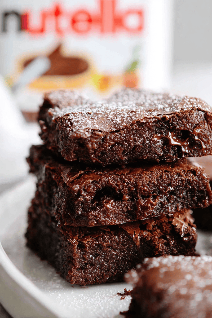 Easy 3-Ingredient Nutella Brownies
