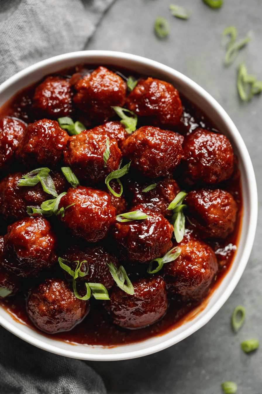 Easy Crockpot BBQ Meatballs for Crowds