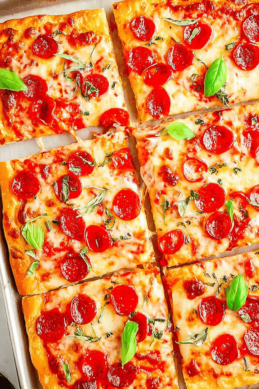 Easy Sheet Pan Pizza Recipe in 20 Minutes