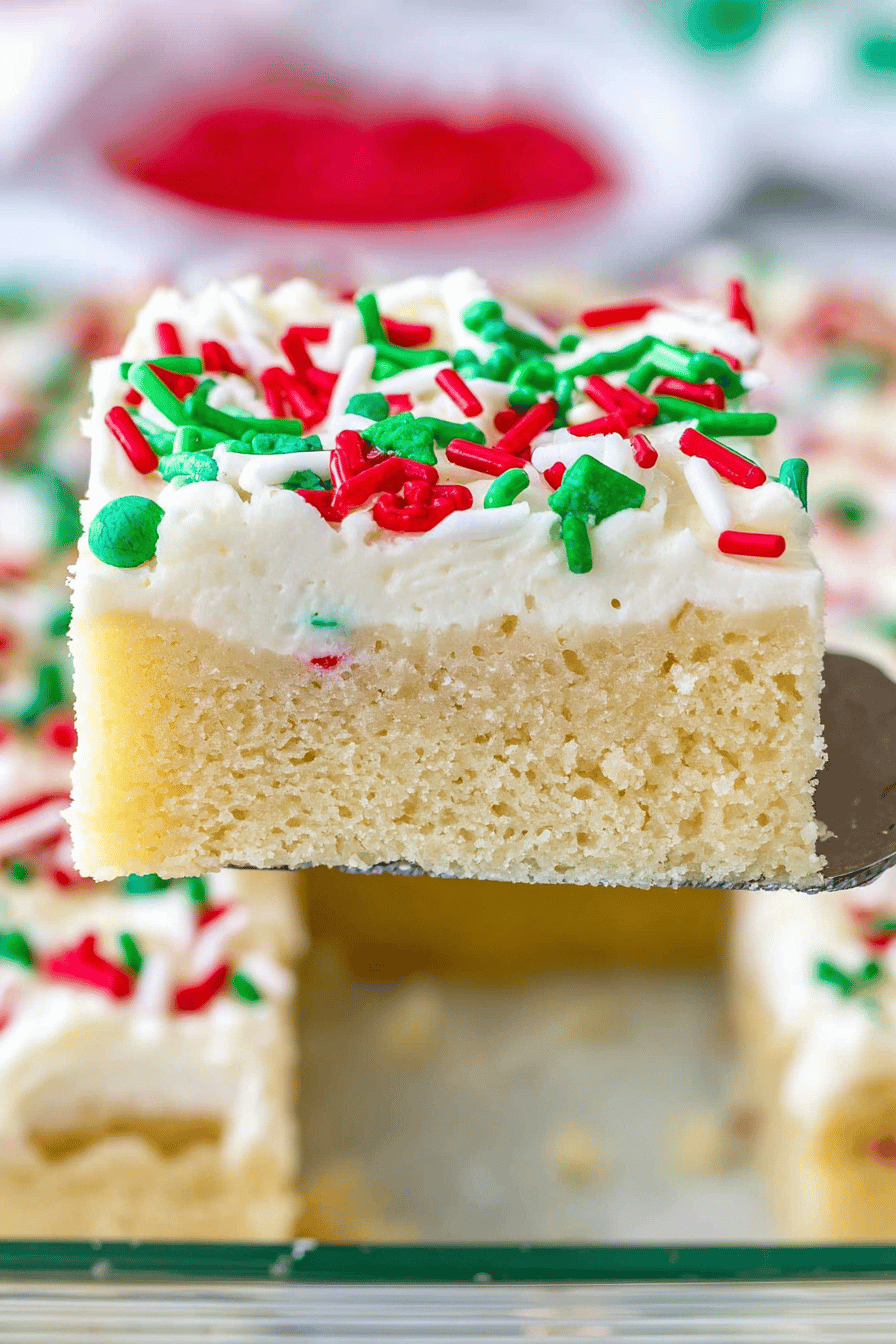 Festive Christmas Sugar Cookie Bars Delight