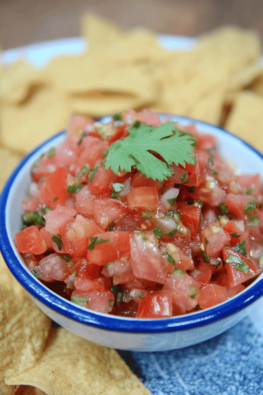 Fresh Tomato Salsa for Tortilla Chips