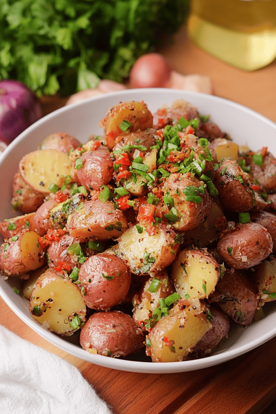 German Potato Salad with Bacon & Veggies