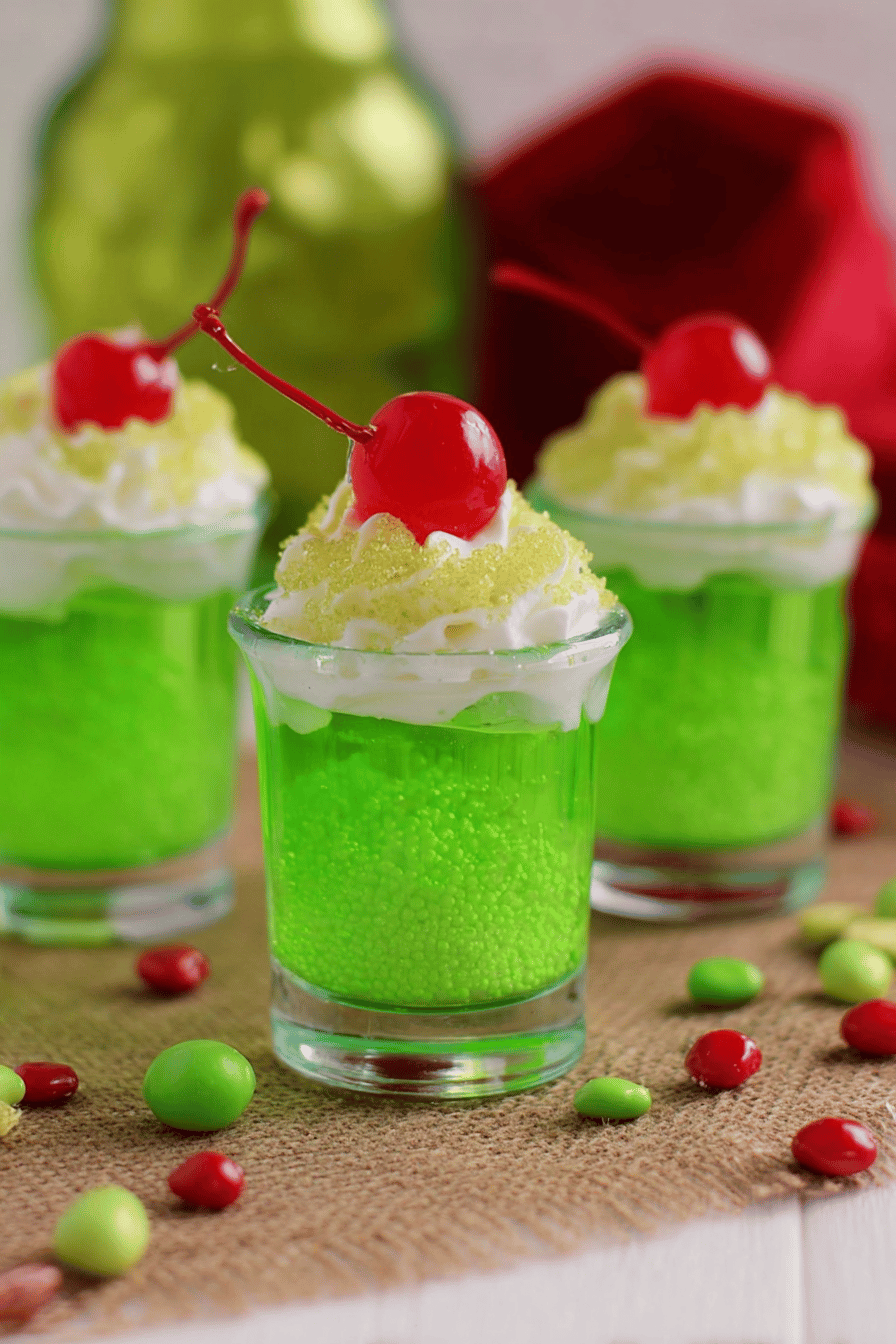Grinch Shots: Festive Green Holiday Delights