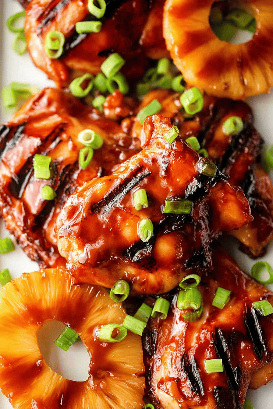 Hawaiian Huli Huli Chicken with Pineapple-Soy Glaze