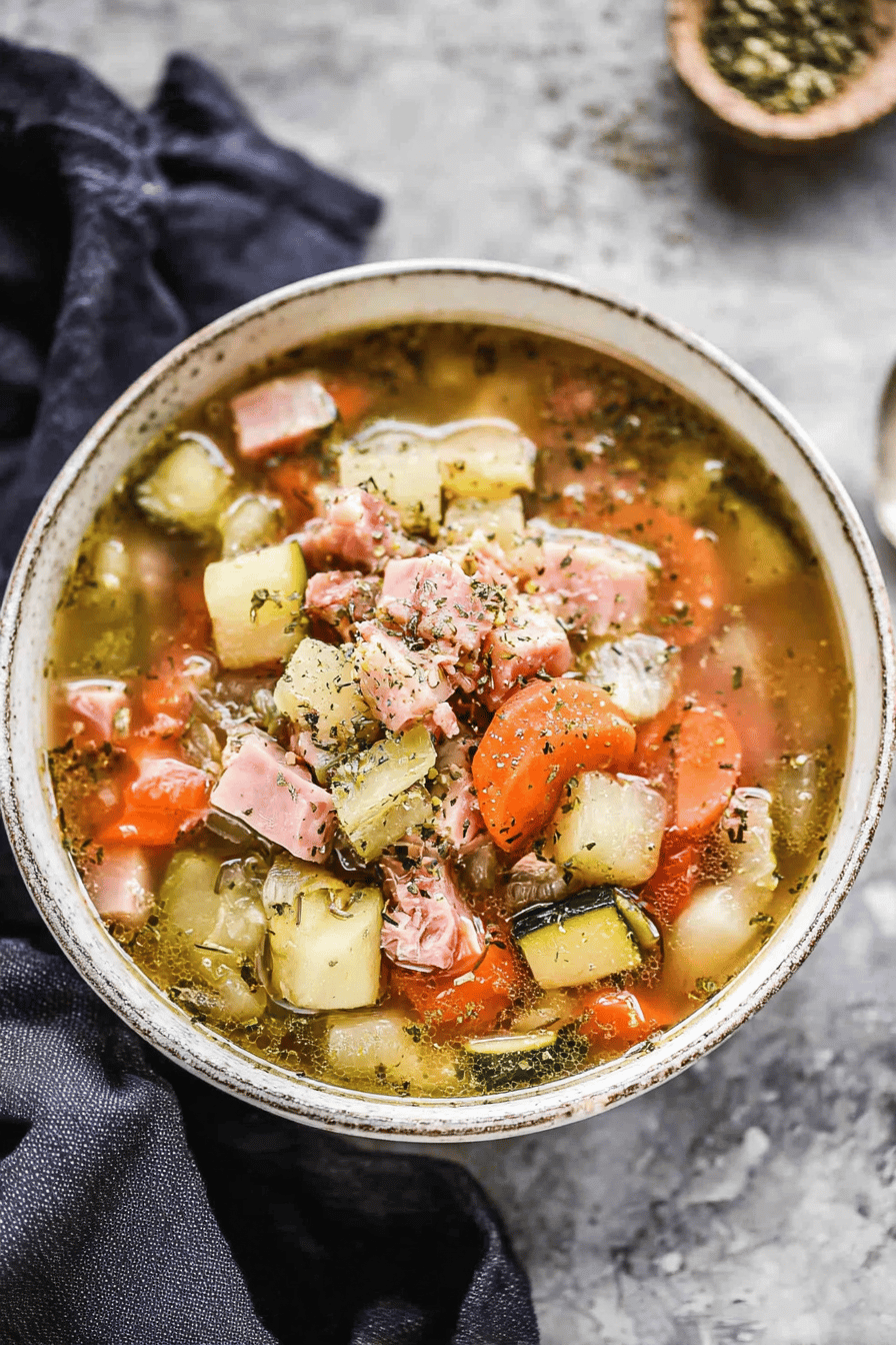 Hearty Ham Bone Soup with Potatoes and Beans