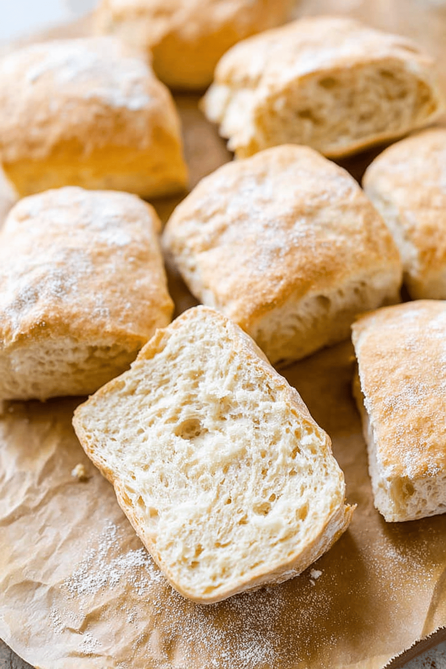 Homemade Ciabatta Rolls in Hours