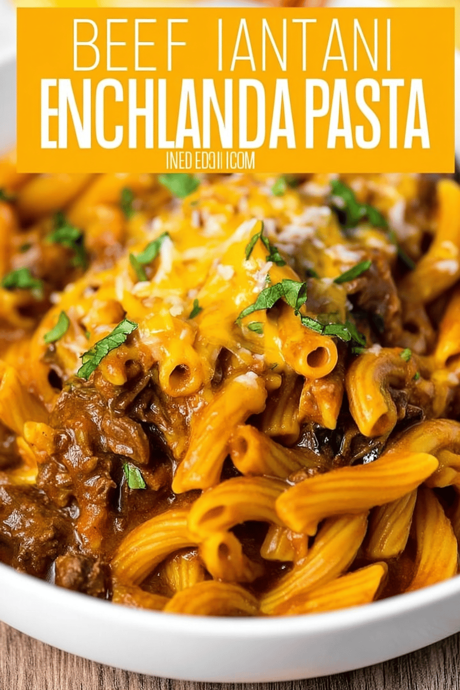 Instant Pot Beef Enchilada Pasta Dinner