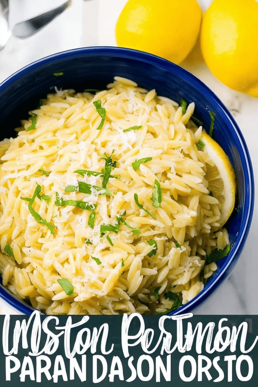 Lemon Parmesan Orzo with Peas and Butter