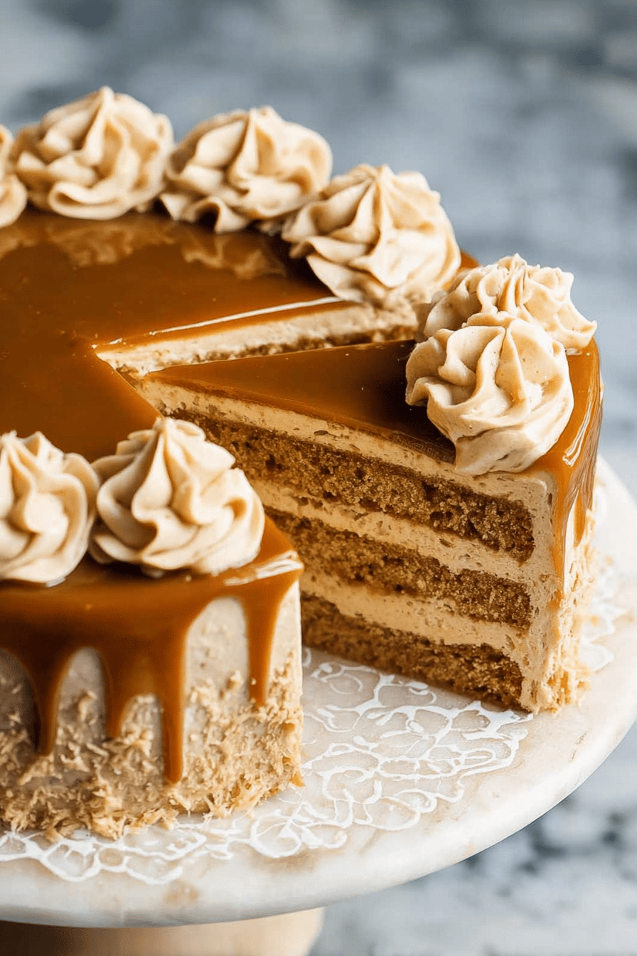 Moist Dulce de Leche Cake with Buttercream Frosting