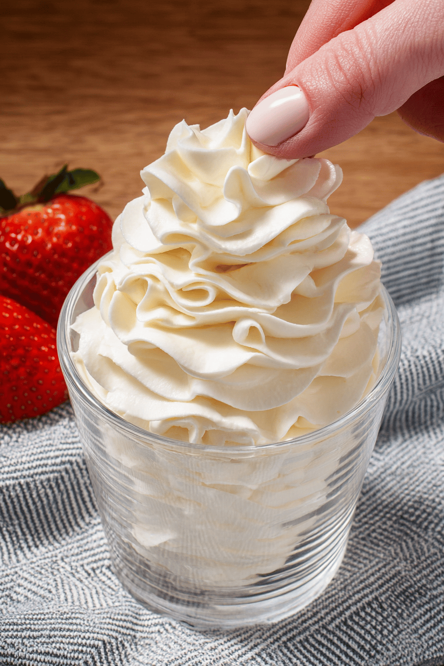 Perfect Stabilized Whipped Cream for Desserts
