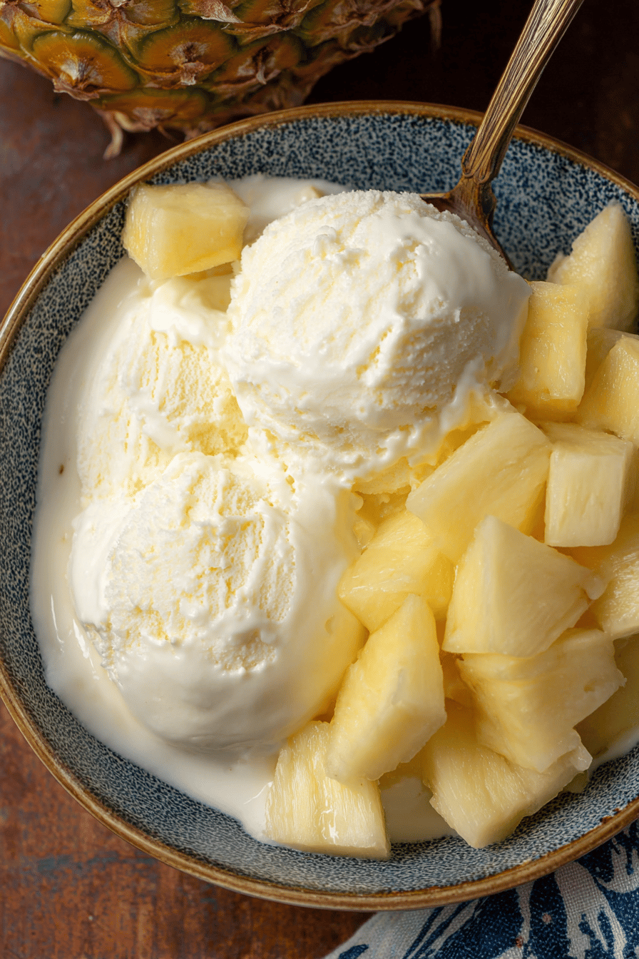 Pineapple Bliss Homemade Ice Cream