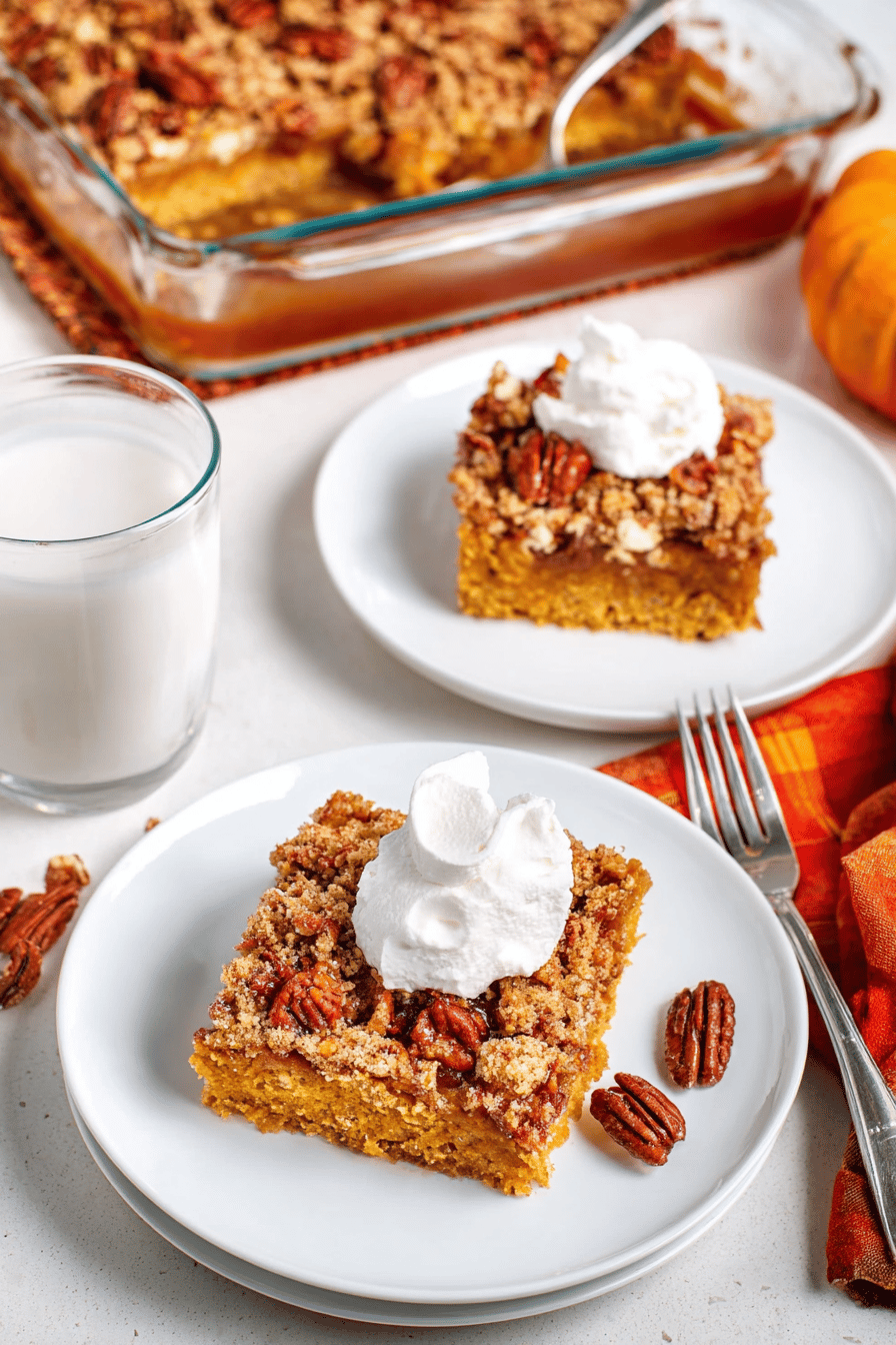Pumpkin Dump Cake Fall Delight