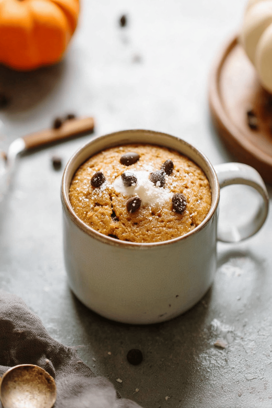 Pumpkin Mug Cake in 5 Minutes