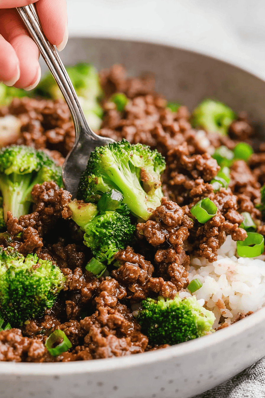 Quick Ground Beef and Broccoli Stir Fry