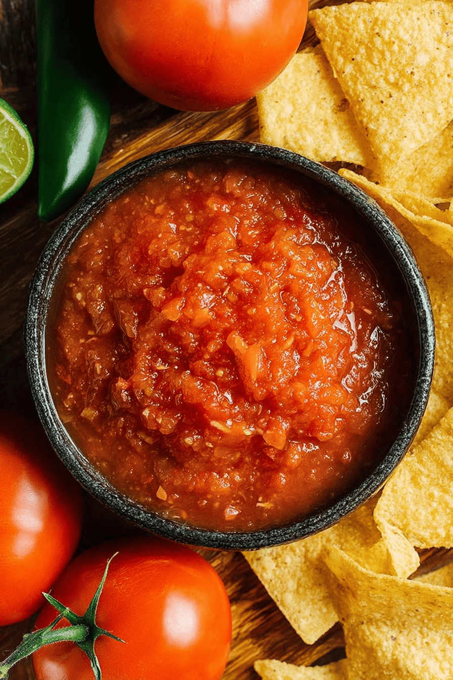 Quick Homemade Salsa Roja with Fresh Ingredients