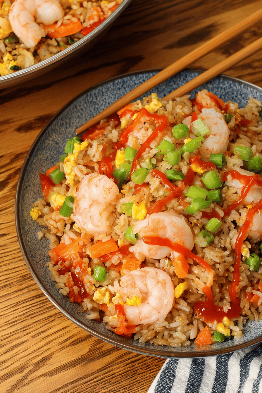 Quick Shrimp Fried Rice with Crisp Veggies