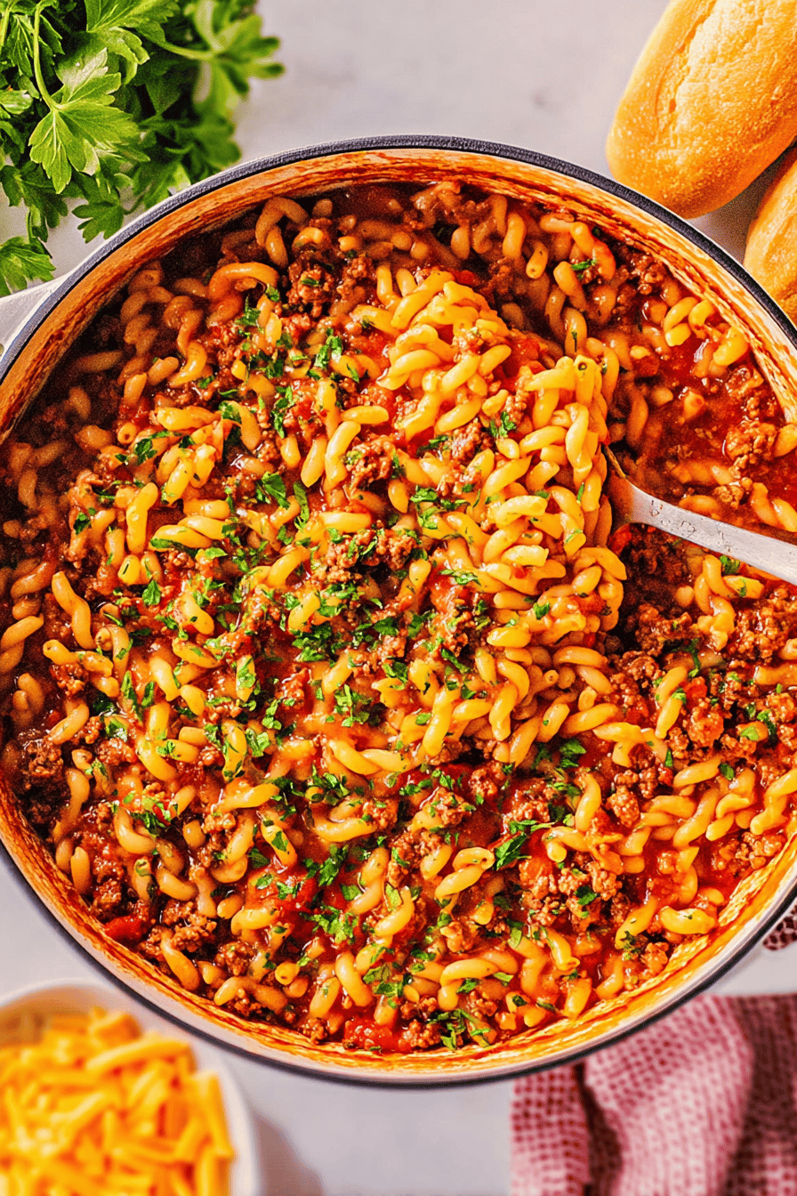Sloppy Joe Pasta Twist for Family Fun