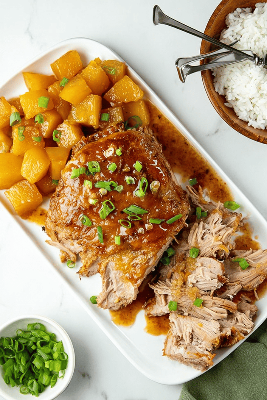 Slow Cooker Hawaiian Shredded Pork Loin