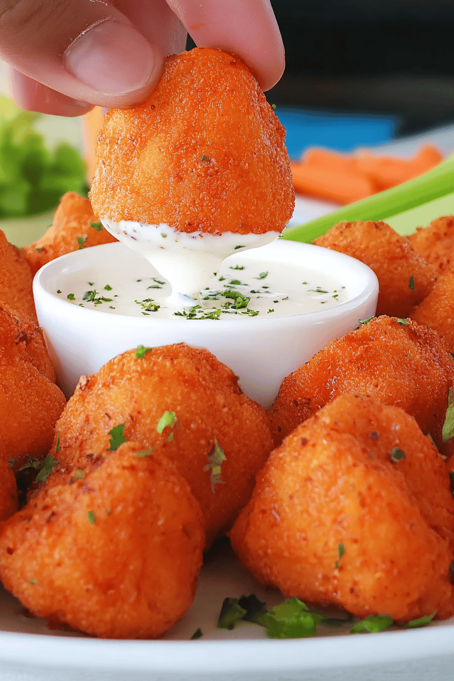 Spicy Baked Vegan Buffalo Cauliflower Wings