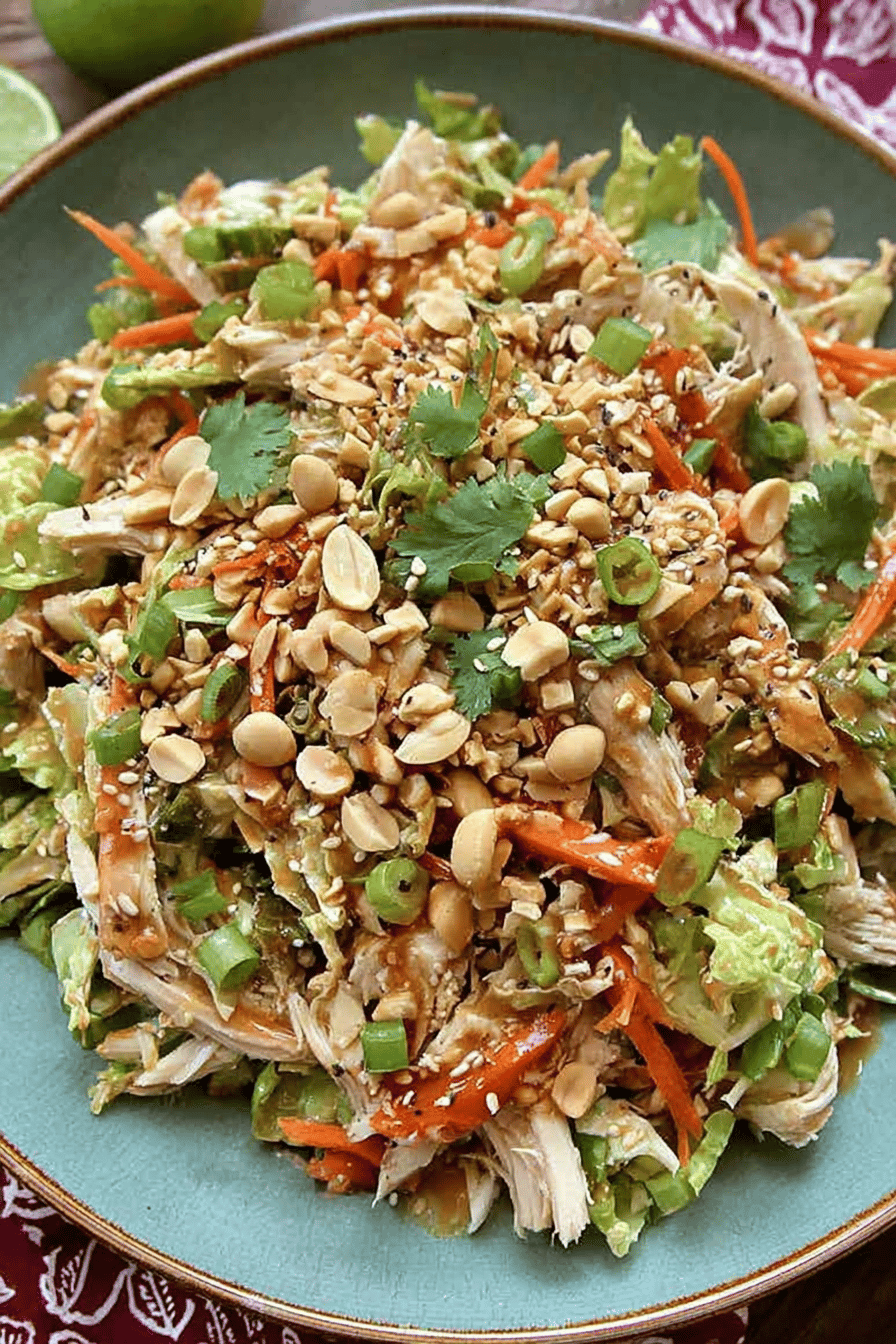 Spicy Bang Bang Chicken Salad with Asian Dressing