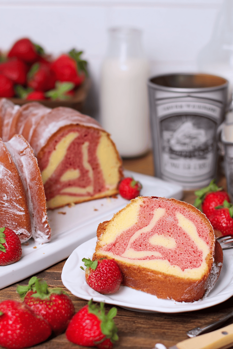 Strawberry Cream Cheese Pound Cake Recipe