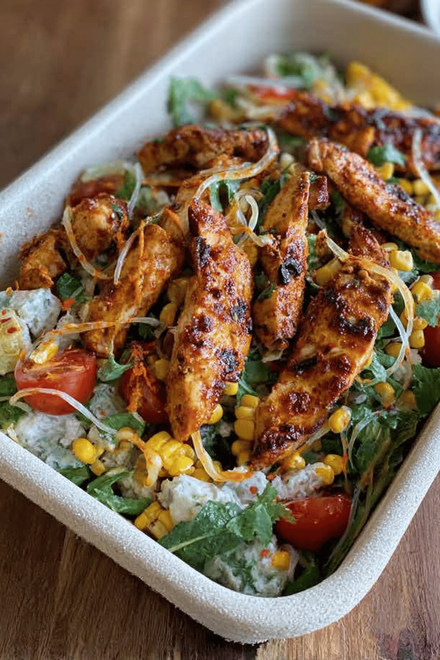 Summer BBQ Chicken and Corn Potato Salad