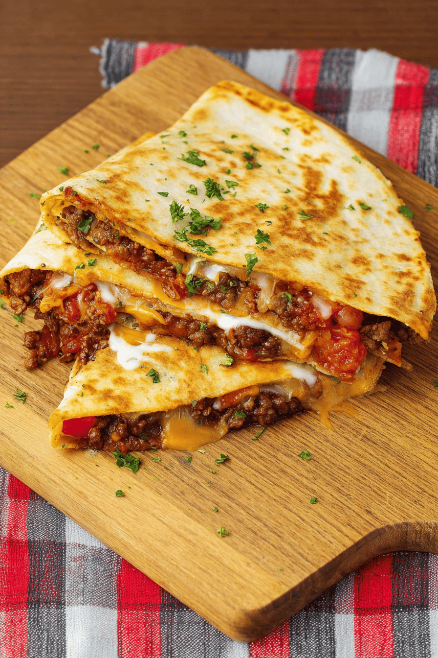 Taco Quesadilla Crunchy Cheesy Delight