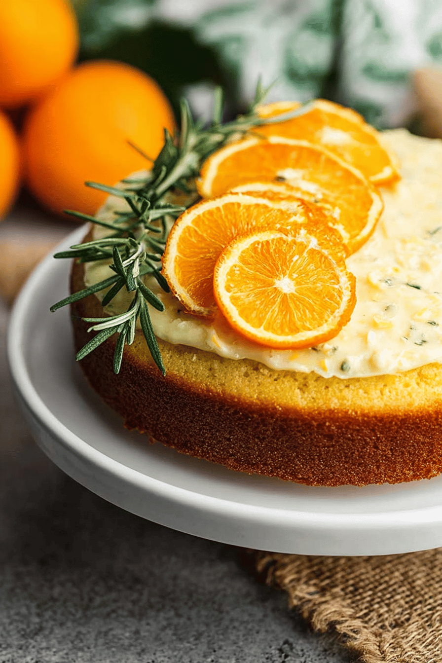 Tender Orange Olive Oil Cake with Mascarpone Frosting