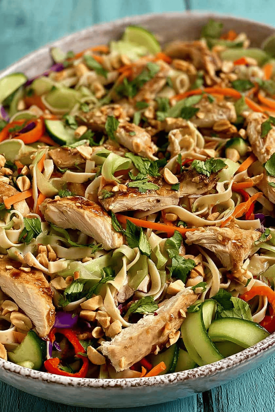 Thai Chicken Rice Noodle Summer Salad