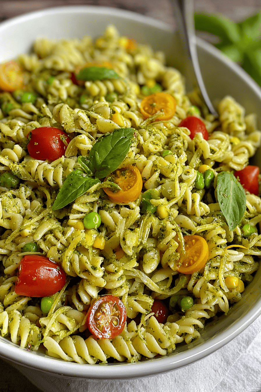 Zesty Spring Pesto Pasta Salad