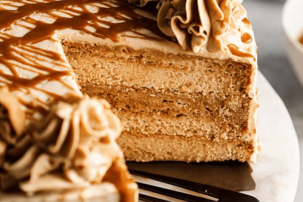 Biscoff Layer Cake with Cookie Butter Frosting