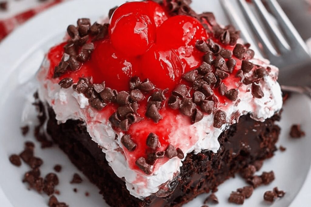 Black Forest Poke Cake Delight