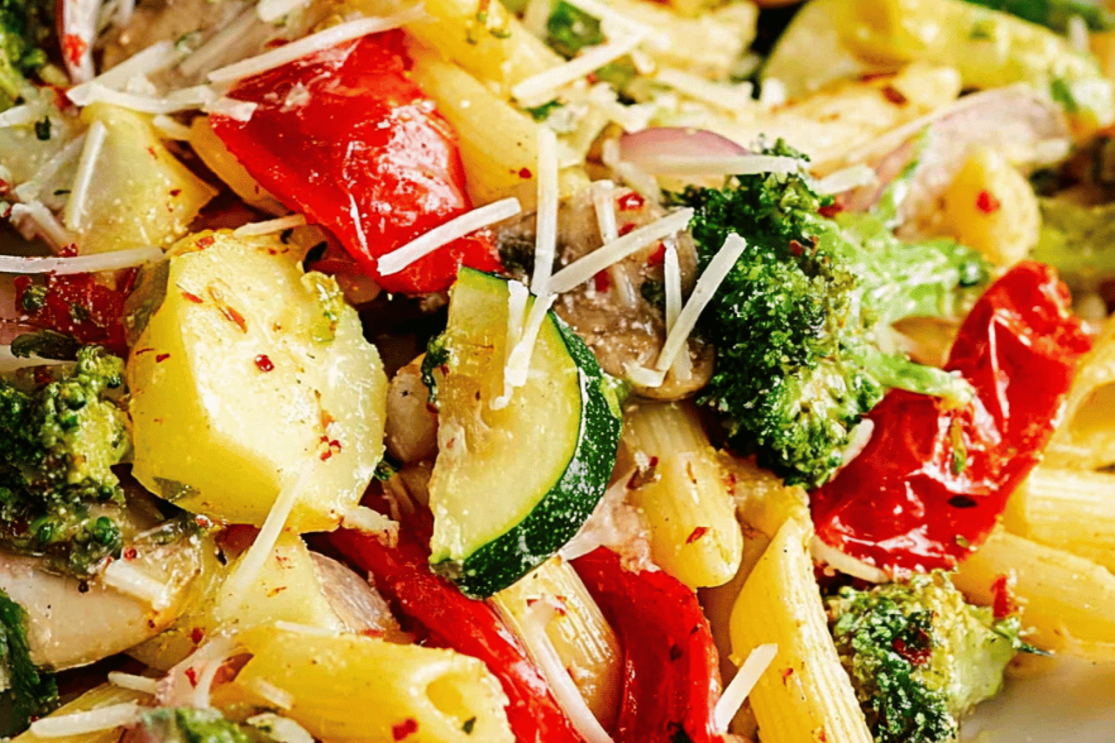Bright Lemon Parmesan Pasta Primavera