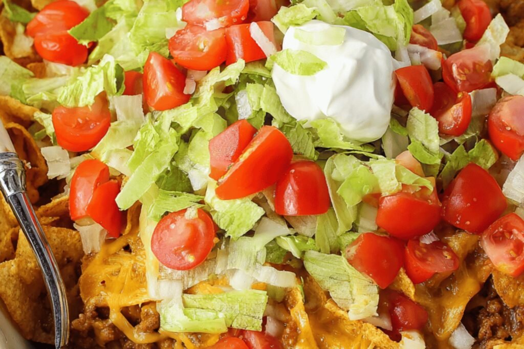 Cheesy Taco Frito Pie Bake