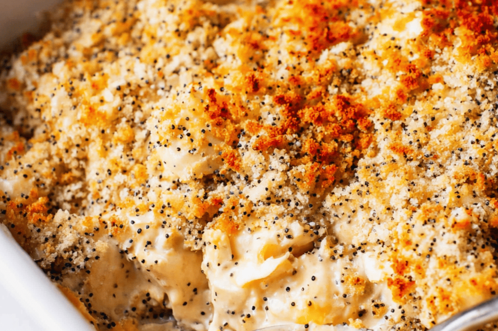 Creamy Poppy Seed Chicken Casserole with Ritz Topping