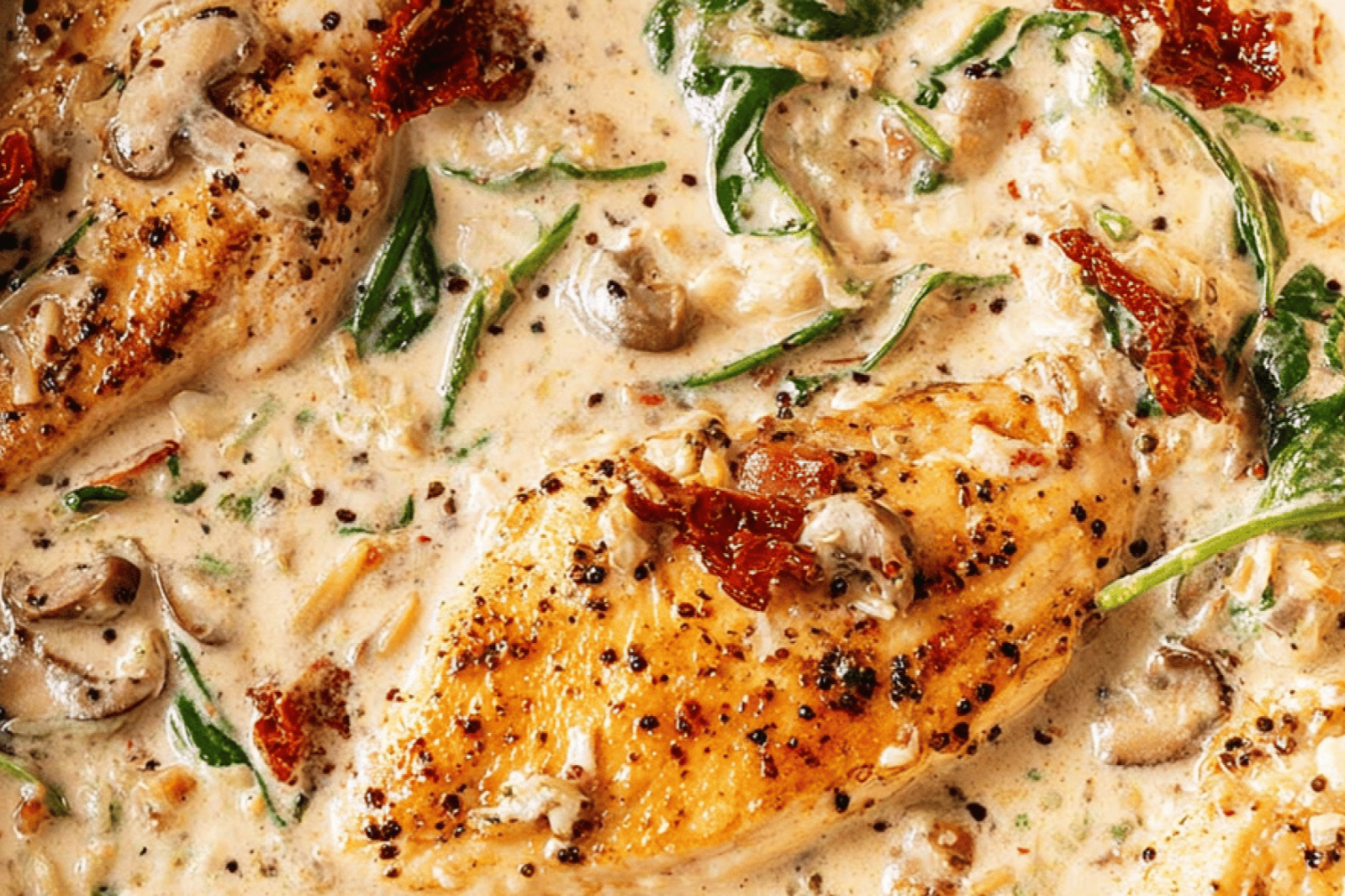 Creamy Tuscan Chicken Cutlets with Spinach