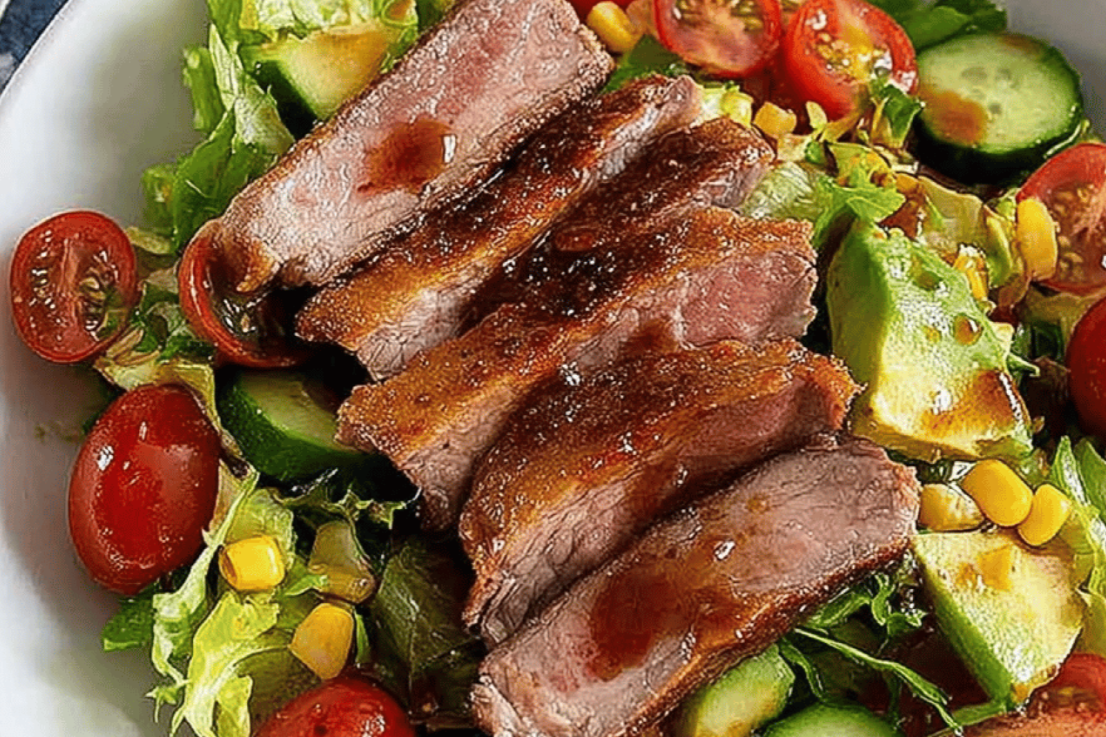 Cumin Garlic Steak Salad with Balsamic Dressing