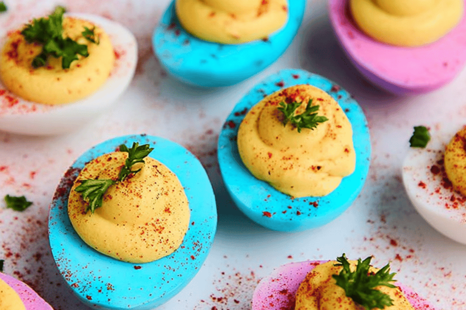 Easter Twist on Classic Deviled Eggs