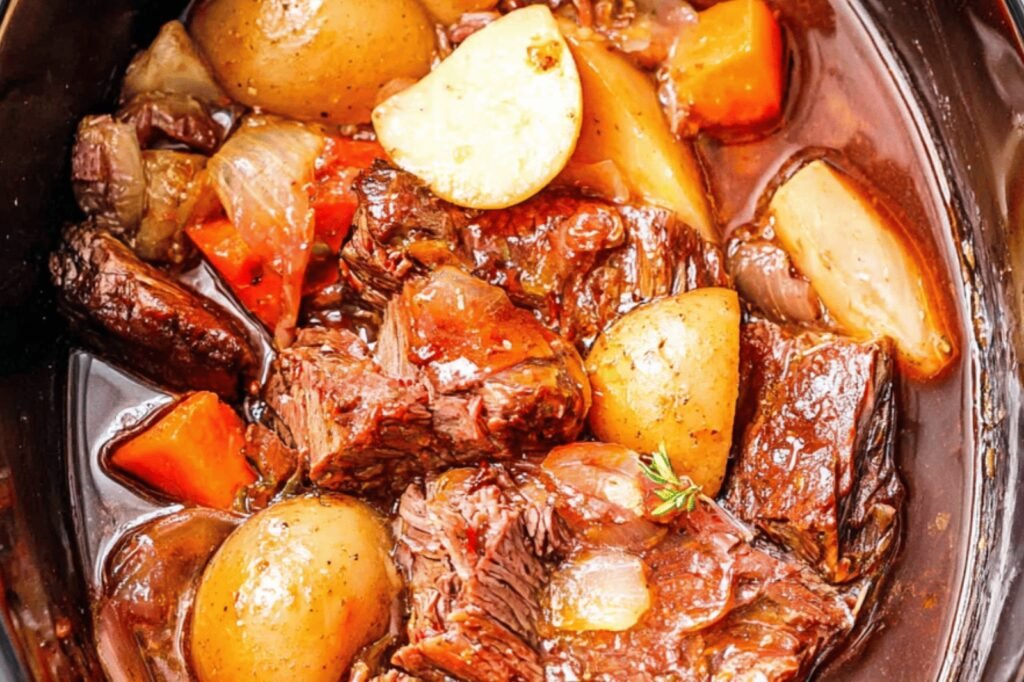 Easy Crockpot 3 Packet Roast Comfort Meal