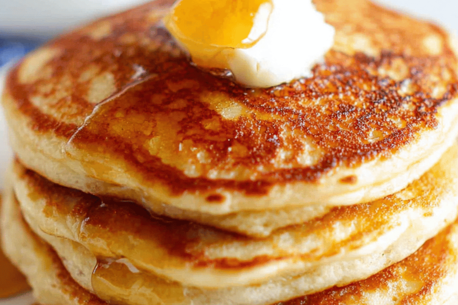 Fluffy Golden Sourdough Pancakes